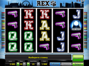 Автомат в мобильном Максбет Rex